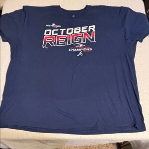 Atlanta Braves 2019 NL East Division Champions October Reign Blue T-Shirt